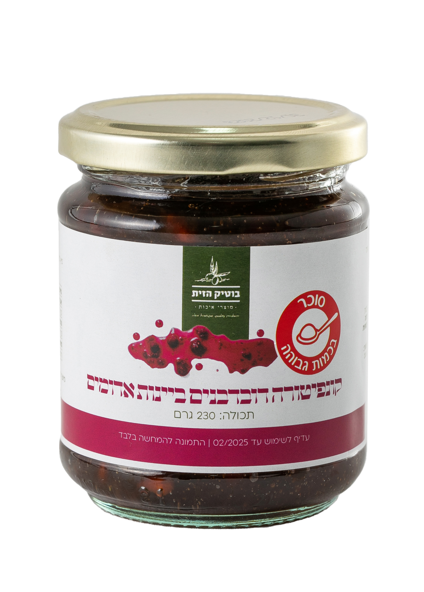 קונפיטורה דובדבנים ביינות אדומים
